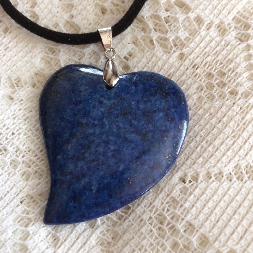Lapis heart necklace